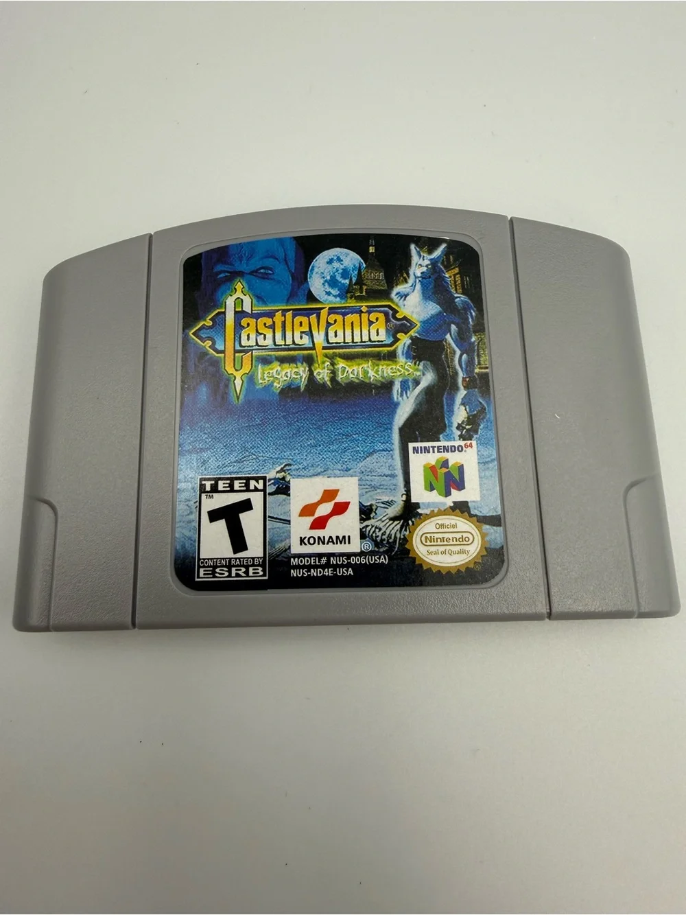 Castlevania: Legacy of Darkness - Gray Nintendo 64 Game Cartridge